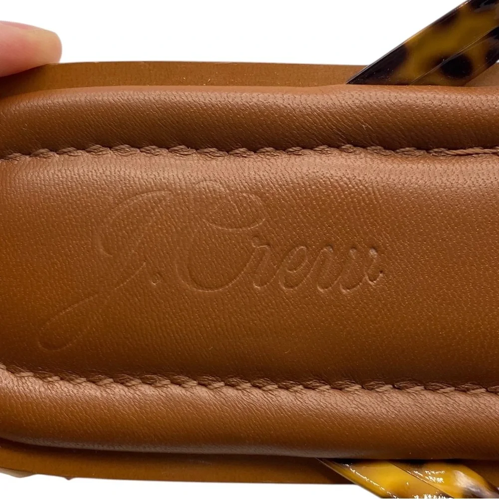 J. Crew Womens Shoes Leather Thong Sandals 6 Leopard Flat Casual Italy Slip On - Picture 6 of 9